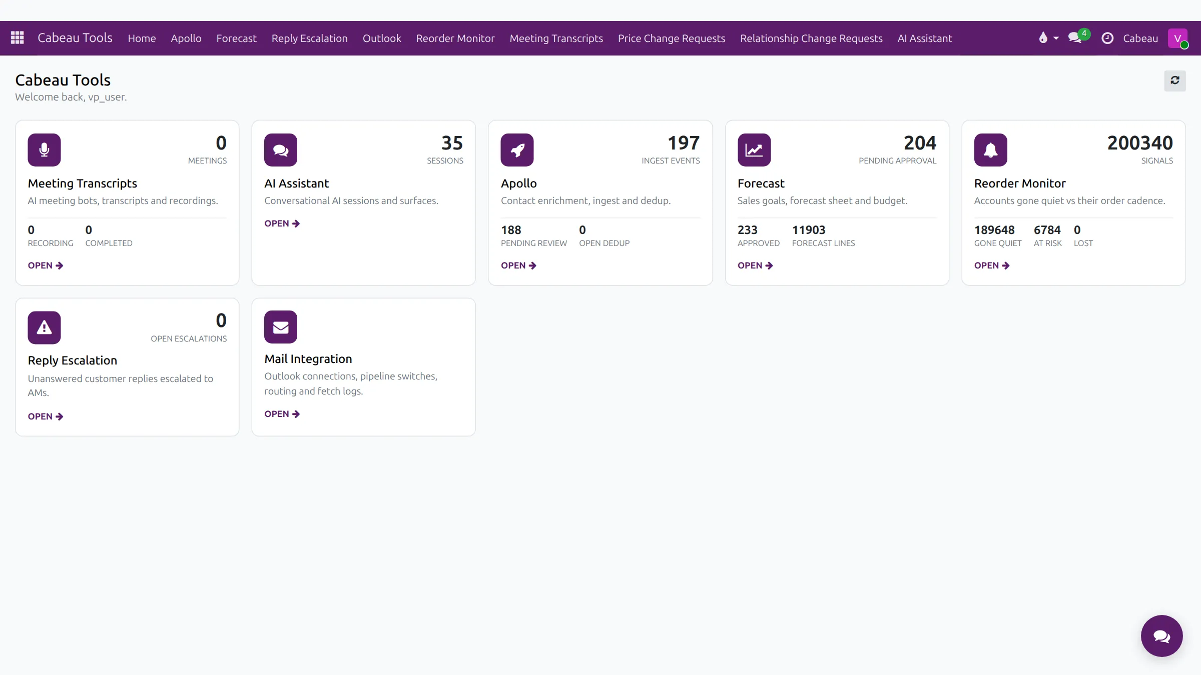 The Cabeau Tools home page
